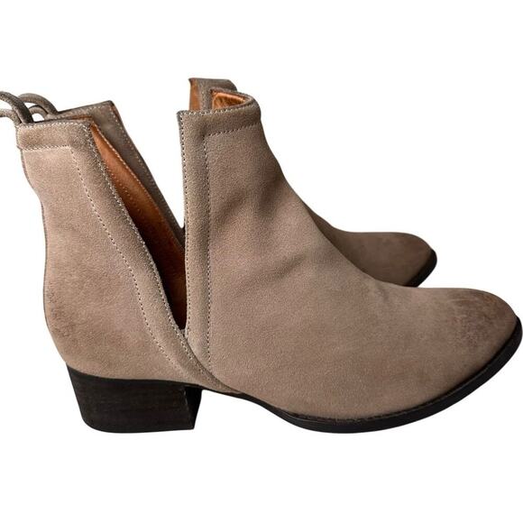 Jeffrey Campbell Muskrat Lo Caramel Suede Booties Women Sz 8 Boho Festival Rodeo - Picture 10 of 16
